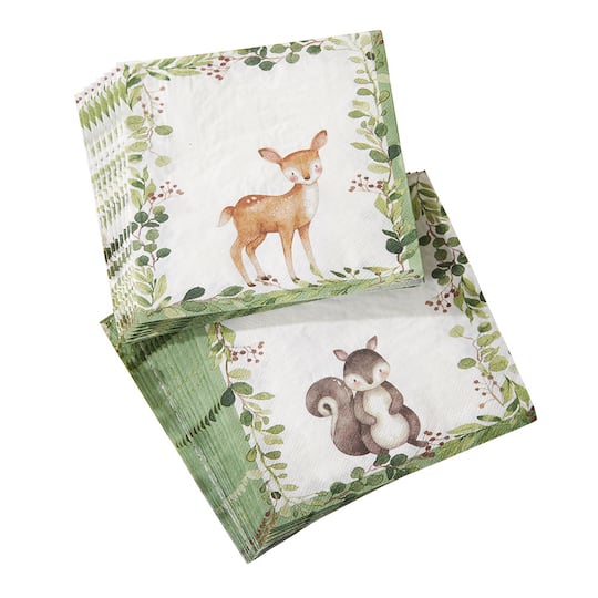 Kate Aspen® Woodland Baby 2 Ply Paper Napkins, 120ct.